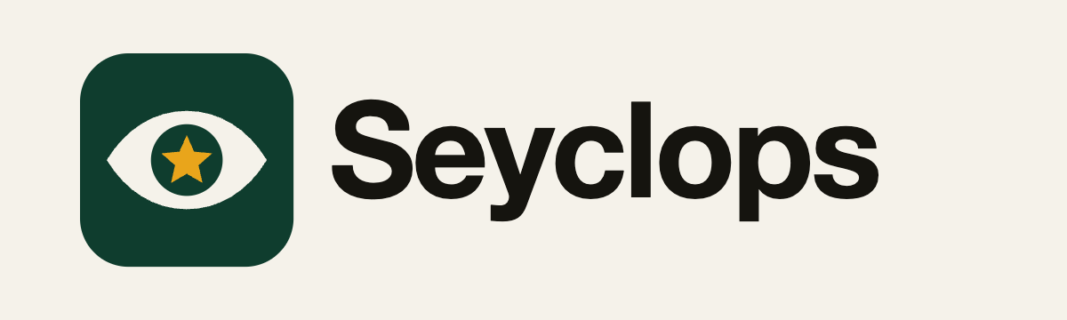 Seyclops logo on light